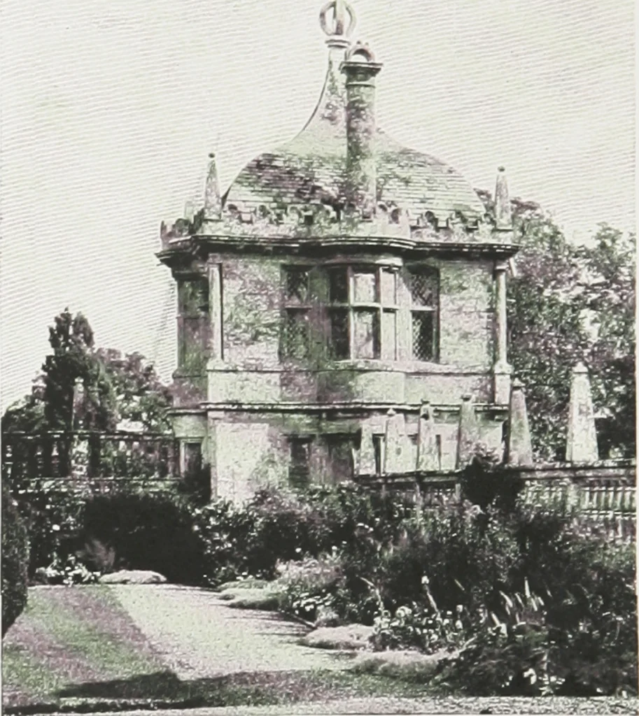 An illustration from Early renaissance architecture in England : a historical and descriptive account of the Tudor, Elizabethan, and Jacobean periods, 1500-1625 : for the use of students and others, 1914, leaf 185