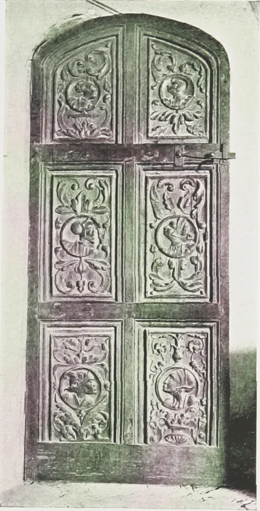An illustration from Early renaissance architecture in England : a historical and descriptive account of the Tudor, Elizabethan, and Jacobean periods, 1500-1625 : for the use of students and others, 1914, leaf 202