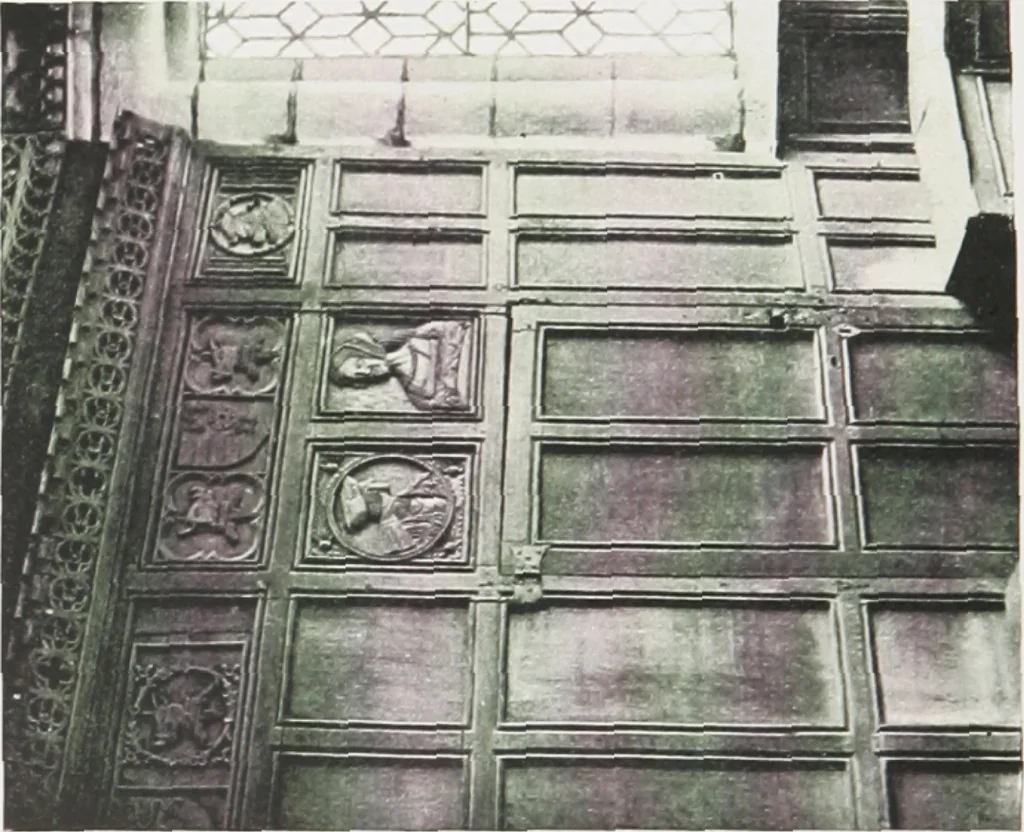 An illustration from Early renaissance architecture in England : a historical and descriptive account of the Tudor, Elizabethan, and Jacobean periods, 1500-1625 : for the use of students and others, 1914, leaf 203