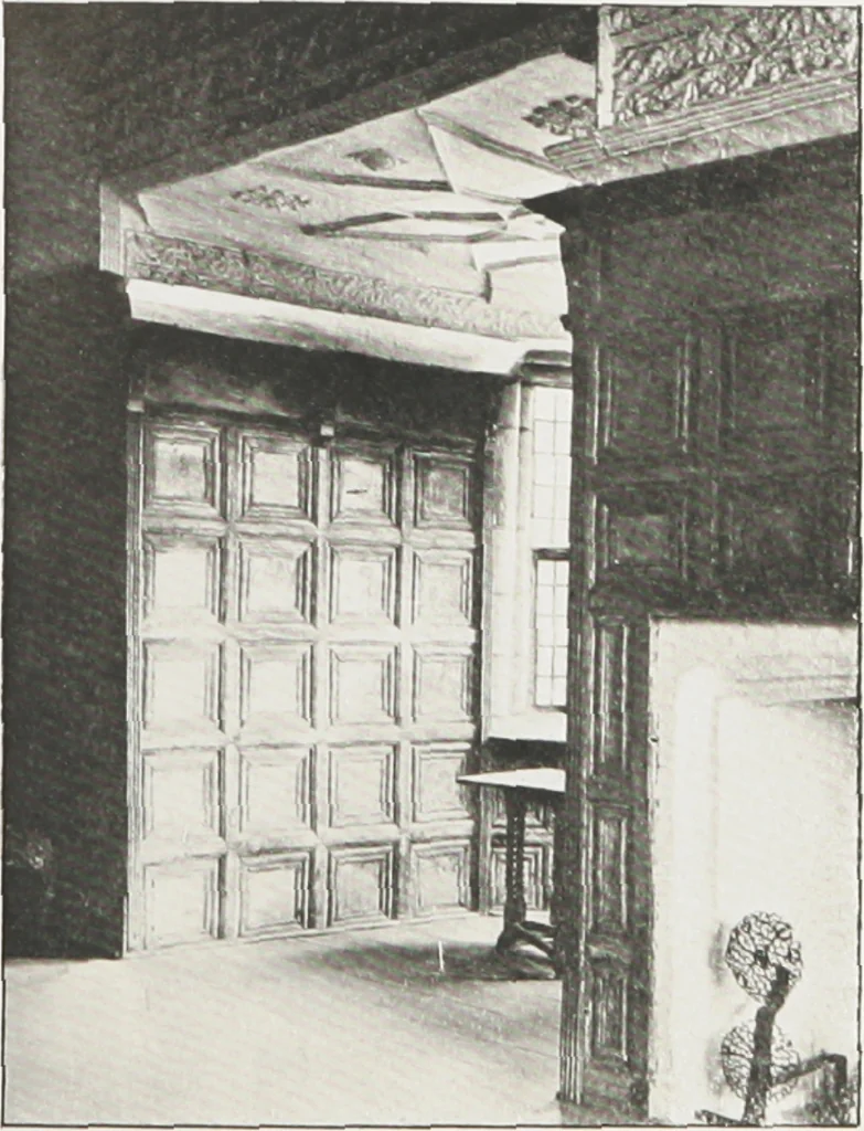 An illustration from Early renaissance architecture in England : a historical and descriptive account of the Tudor, Elizabethan, and Jacobean periods, 1500-1625 : for the use of students and others, 1914, leaf 205