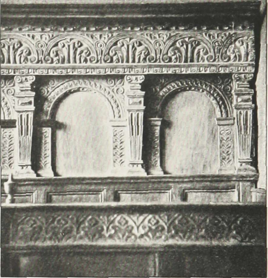 An illustration from Early renaissance architecture in England : a historical and descriptive account of the Tudor, Elizabethan, and Jacobean periods, 1500-1625 : for the use of students and others, 1914, leaf 211