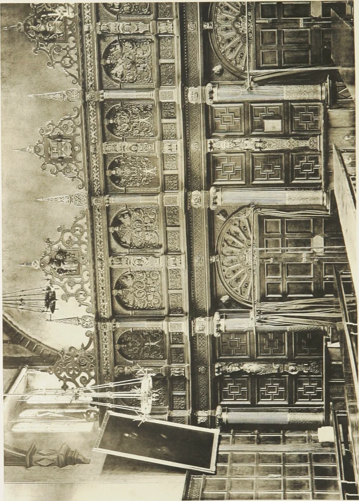 An illustration from Early renaissance architecture in England : a historical and descriptive account of the Tudor, Elizabethan, and Jacobean periods, 1500-1625 : for the use of students and others, 1914, leaf 215