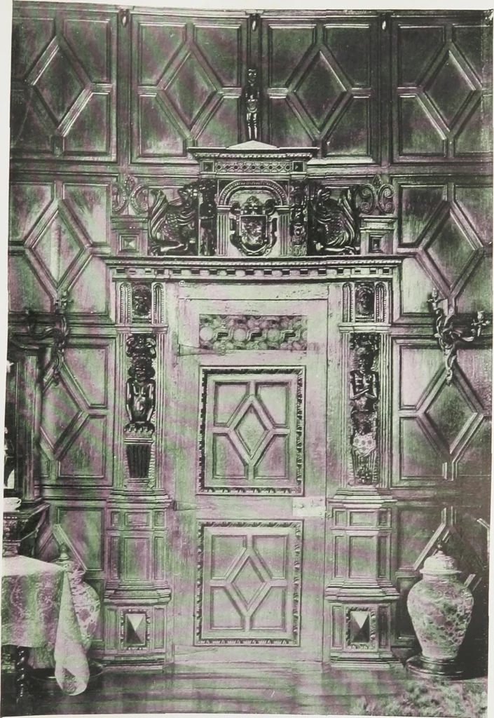 An illustration from Early renaissance architecture in England : a historical and descriptive account of the Tudor, Elizabethan, and Jacobean periods, 1500-1625 : for the use of students and others, 1914, leaf 228
