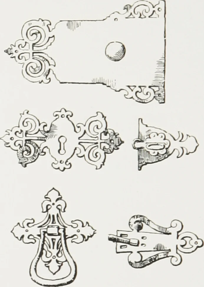 An illustration from Early renaissance architecture in England : a historical and descriptive account of the Tudor, Elizabethan, and Jacobean periods, 1500-1625 : for the use of students and others, 1914, leaf 229