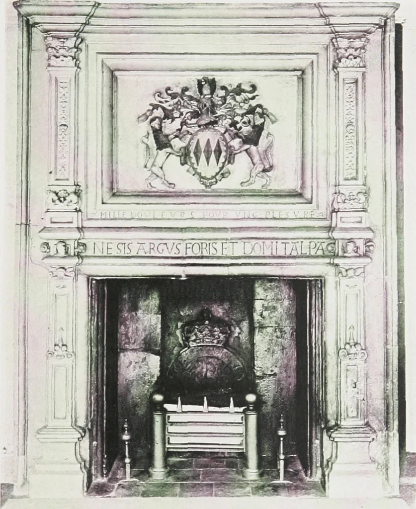 An illustration from Early renaissance architecture in England : a historical and descriptive account of the Tudor, Elizabethan, and Jacobean periods, 1500-1625 : for the use of students and others, 1914, leaf 232