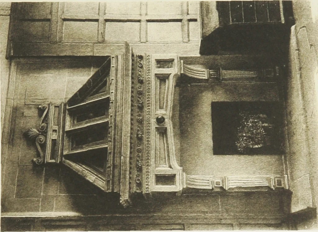 An illustration from Early renaissance architecture in England : a historical and descriptive account of the Tudor, Elizabethan, and Jacobean periods, 1500-1625 : for the use of students and others, 1914, leaf 240