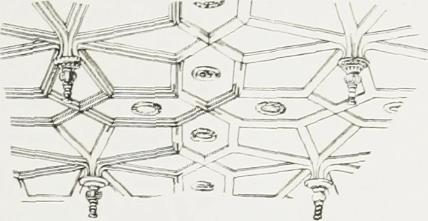 An illustration from Early renaissance architecture in England : a historical and descriptive account of the Tudor, Elizabethan, and Jacobean periods, 1500-1625 : for the use of students and others, 1914, leaf 246