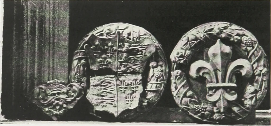 An illustration from Early renaissance architecture in England : a historical and descriptive account of the Tudor, Elizabethan, and Jacobean periods, 1500-1625 : for the use of students and others, 1914, leaf 247