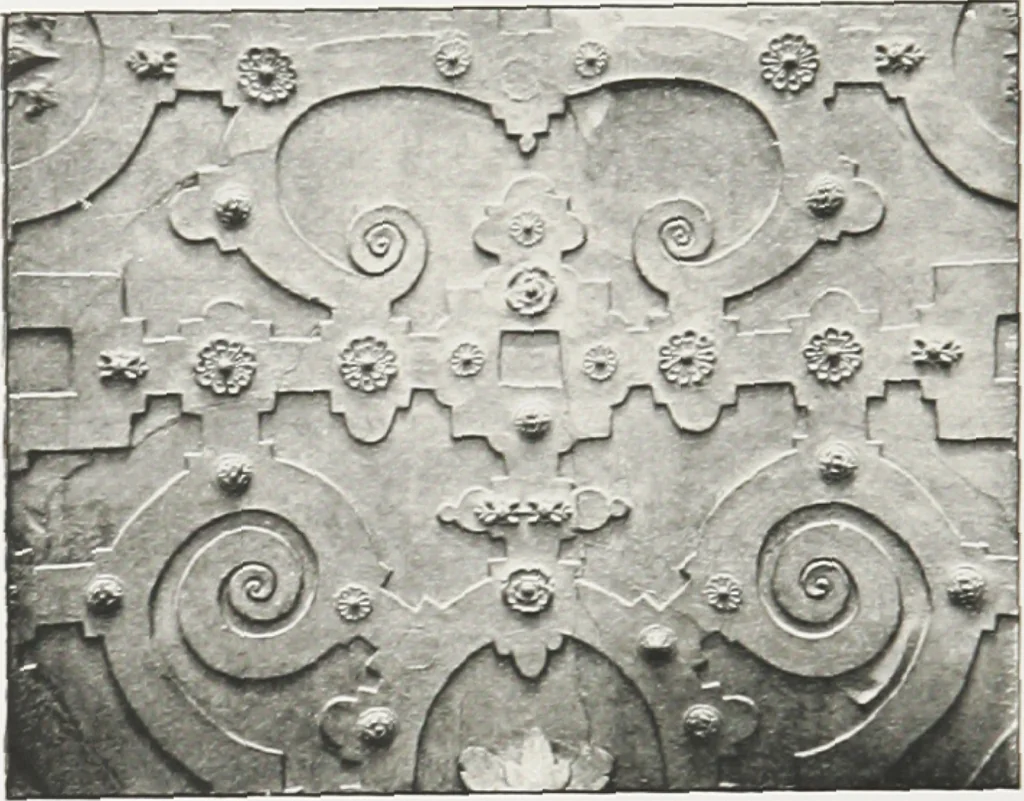 An illustration from Early renaissance architecture in England : a historical and descriptive account of the Tudor, Elizabethan, and Jacobean periods, 1500-1625 : for the use of students and others, 1914, leaf 251