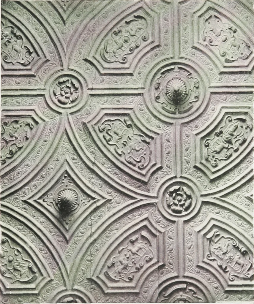 An illustration from Early renaissance architecture in England : a historical and descriptive account of the Tudor, Elizabethan, and Jacobean periods, 1500-1625 : for the use of students and others, 1914, leaf 252