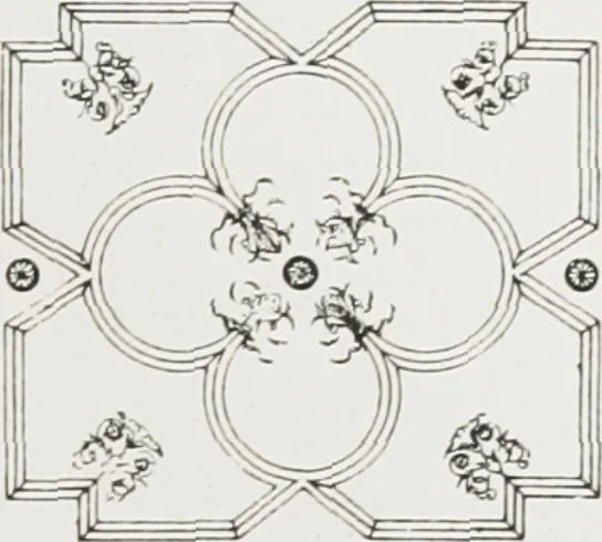 An illustration from Early renaissance architecture in England : a historical and descriptive account of the Tudor, Elizabethan, and Jacobean periods, 1500-1625 : for the use of students and others, 1914, leaf 256