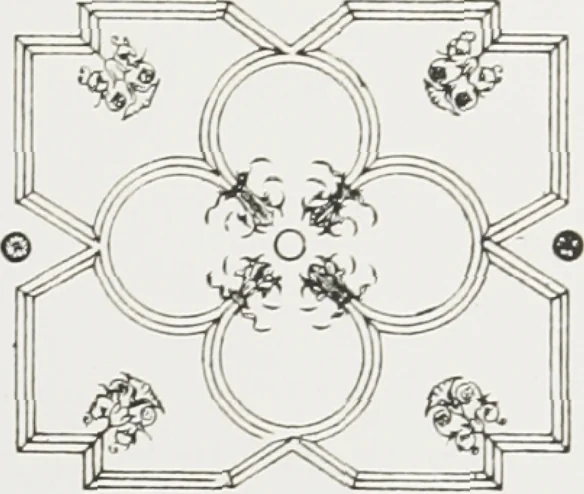 An illustration from Early renaissance architecture in England : a historical and descriptive account of the Tudor, Elizabethan, and Jacobean periods, 1500-1625 : for the use of students and others, 1914, leaf 256