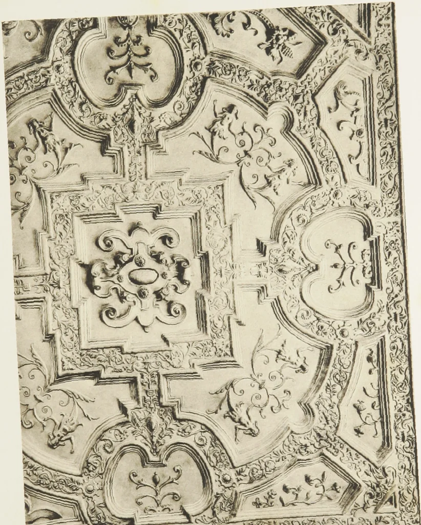 An illustration from Early renaissance architecture in England : a historical and descriptive account of the Tudor, Elizabethan, and Jacobean periods, 1500-1625 : for the use of students and others, 1914, leaf 260