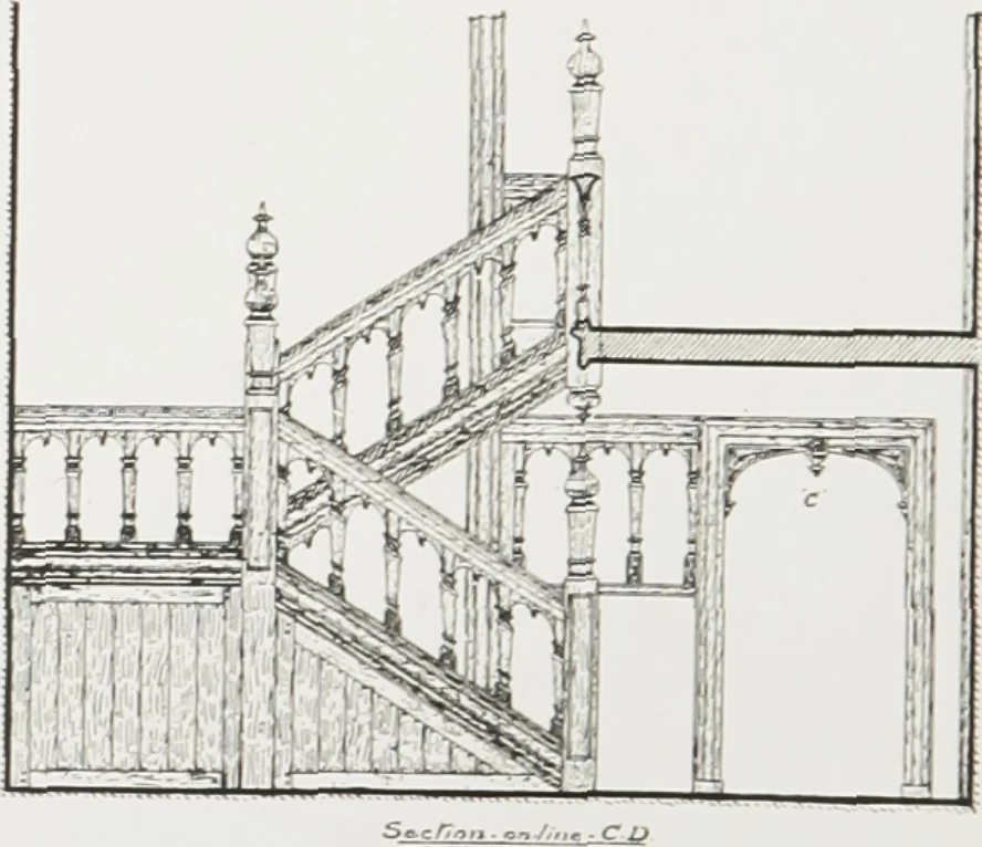 An illustration from Early renaissance architecture in England : a historical and descriptive account of the Tudor, Elizabethan, and Jacobean periods, 1500-1625 : for the use of students and others, 1914, leaf 269