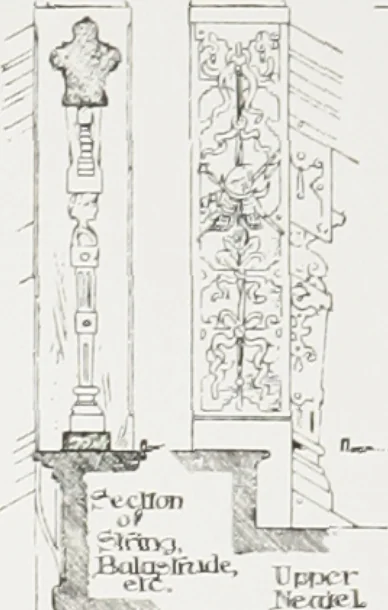An illustration from Early renaissance architecture in England : a historical and descriptive account of the Tudor, Elizabethan, and Jacobean periods, 1500-1625 : for the use of students and others, 1914, leaf 273