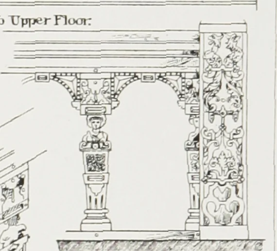 An illustration from Early renaissance architecture in England : a historical and descriptive account of the Tudor, Elizabethan, and Jacobean periods, 1500-1625 : for the use of students and others, 1914, leaf 273