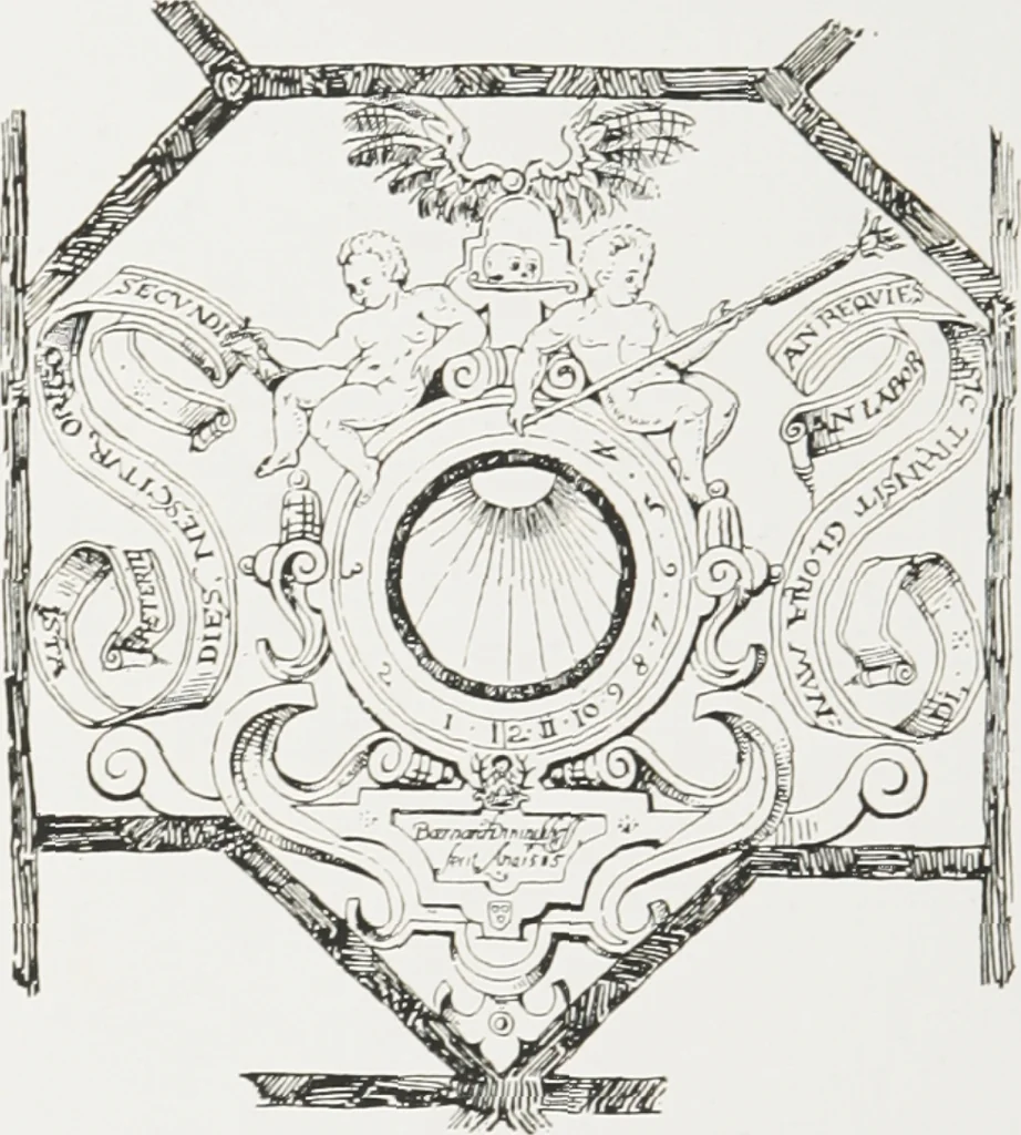 An illustration from Early renaissance architecture in England : a historical and descriptive account of the Tudor, Elizabethan, and Jacobean periods, 1500-1625 : for the use of students and others, 1914, leaf 283