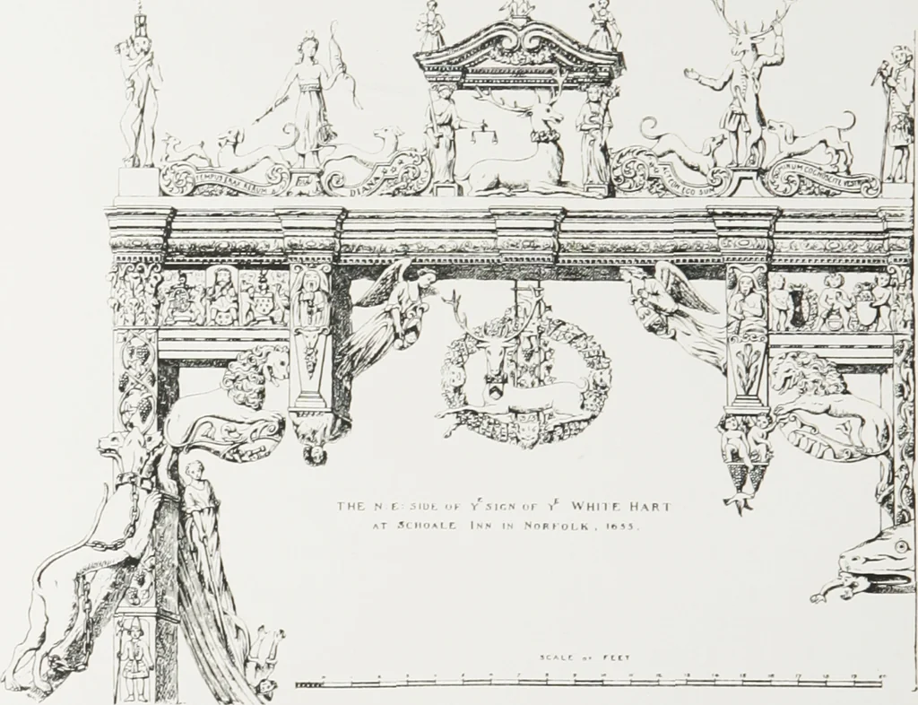 An illustration from Early renaissance architecture in England : a historical and descriptive account of the Tudor, Elizabethan, and Jacobean periods, 1500-1625 : for the use of students and others, 1914, leaf 303