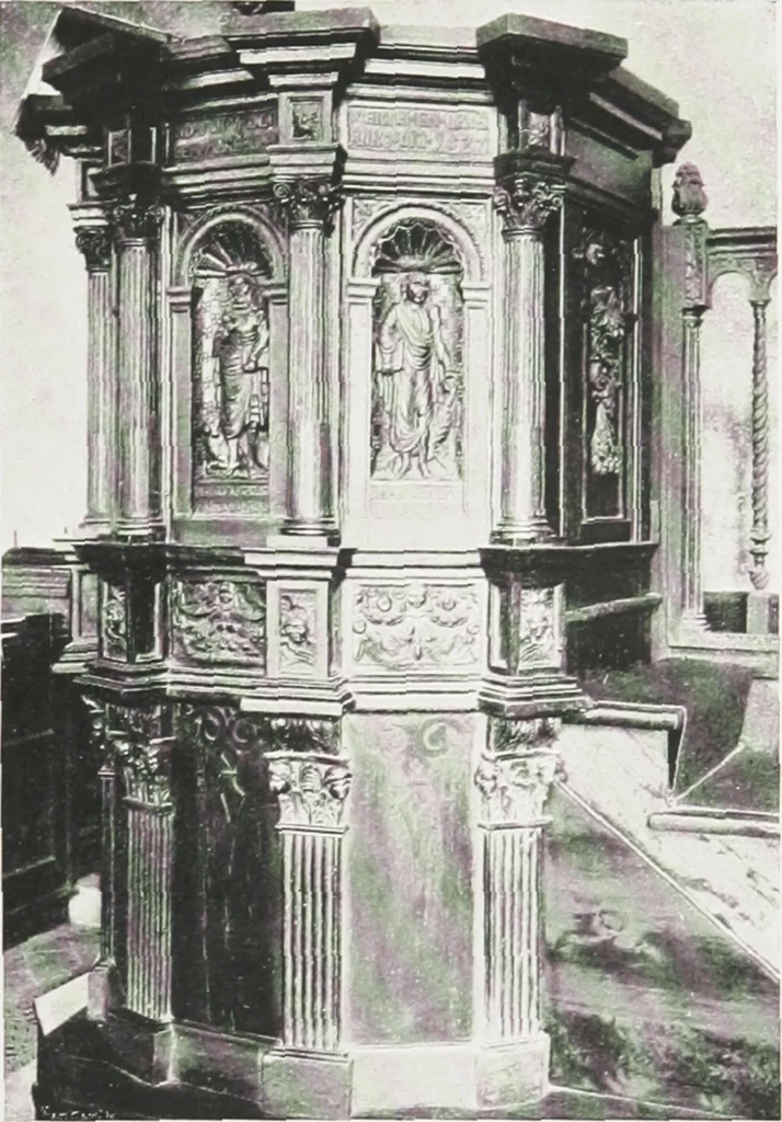 An illustration from Early renaissance architecture in England : a historical and descriptive account of the Tudor, Elizabethan, and Jacobean periods, 1500-1625 : for the use of students and others, 1914, leaf 310