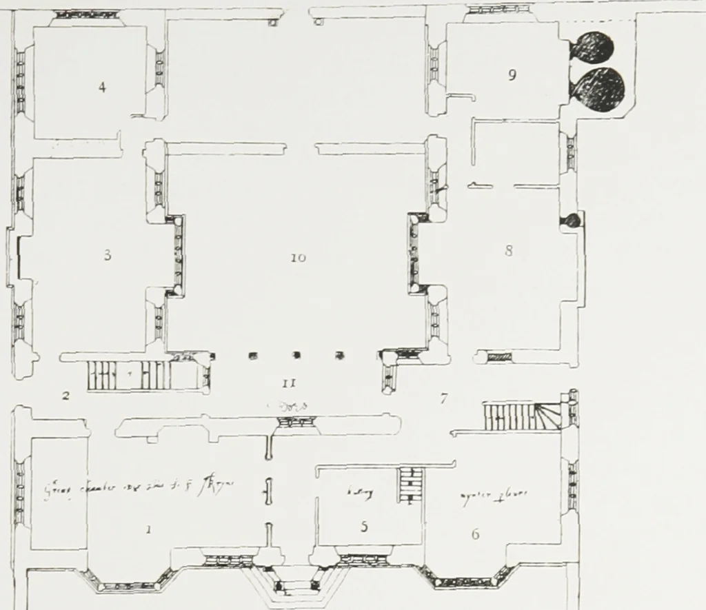 An illustration from Early renaissance architecture in England : a historical and descriptive account of the Tudor, Elizabethan, and Jacobean periods, 1500-1625 : for the use of students and others, 1914, leaf 324