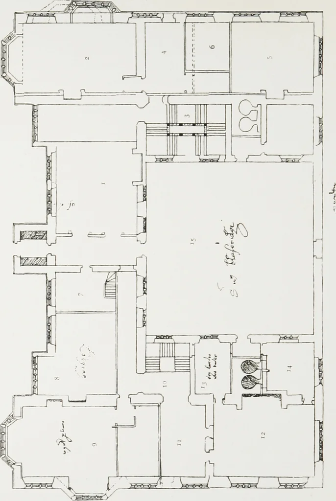 An illustration from Early renaissance architecture in England : a historical and descriptive account of the Tudor, Elizabethan, and Jacobean periods, 1500-1625 : for the use of students and others, 1914, leaf 329