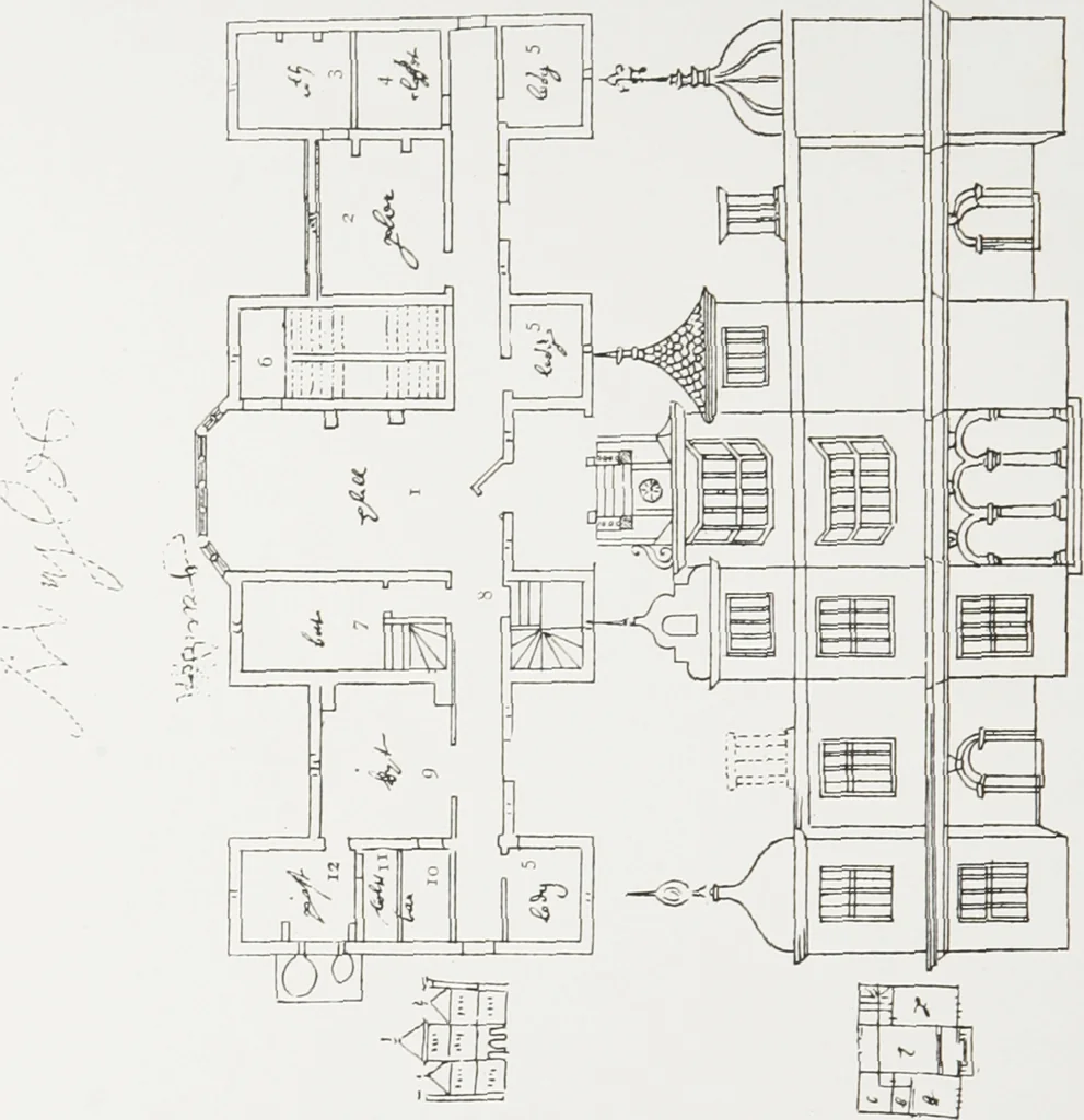An illustration from Early renaissance architecture in England : a historical and descriptive account of the Tudor, Elizabethan, and Jacobean periods, 1500-1625 : for the use of students and others, 1914, leaf 337
