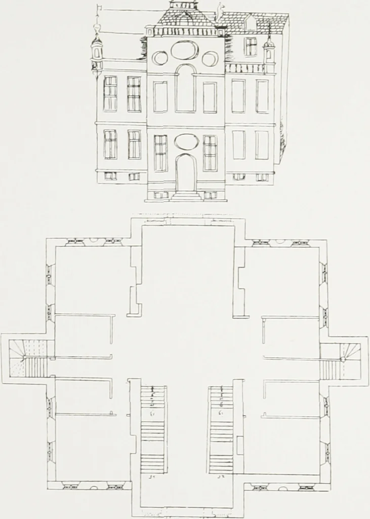 An illustration from Early renaissance architecture in England : a historical and descriptive account of the Tudor, Elizabethan, and Jacobean periods, 1500-1625 : for the use of students and others, 1914, leaf 342