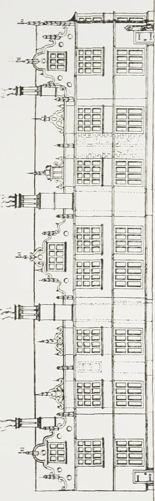 An illustration from Early renaissance architecture in England : a historical and descriptive account of the Tudor, Elizabethan, and Jacobean periods, 1500-1625 : for the use of students and others, 1914, leaf 344