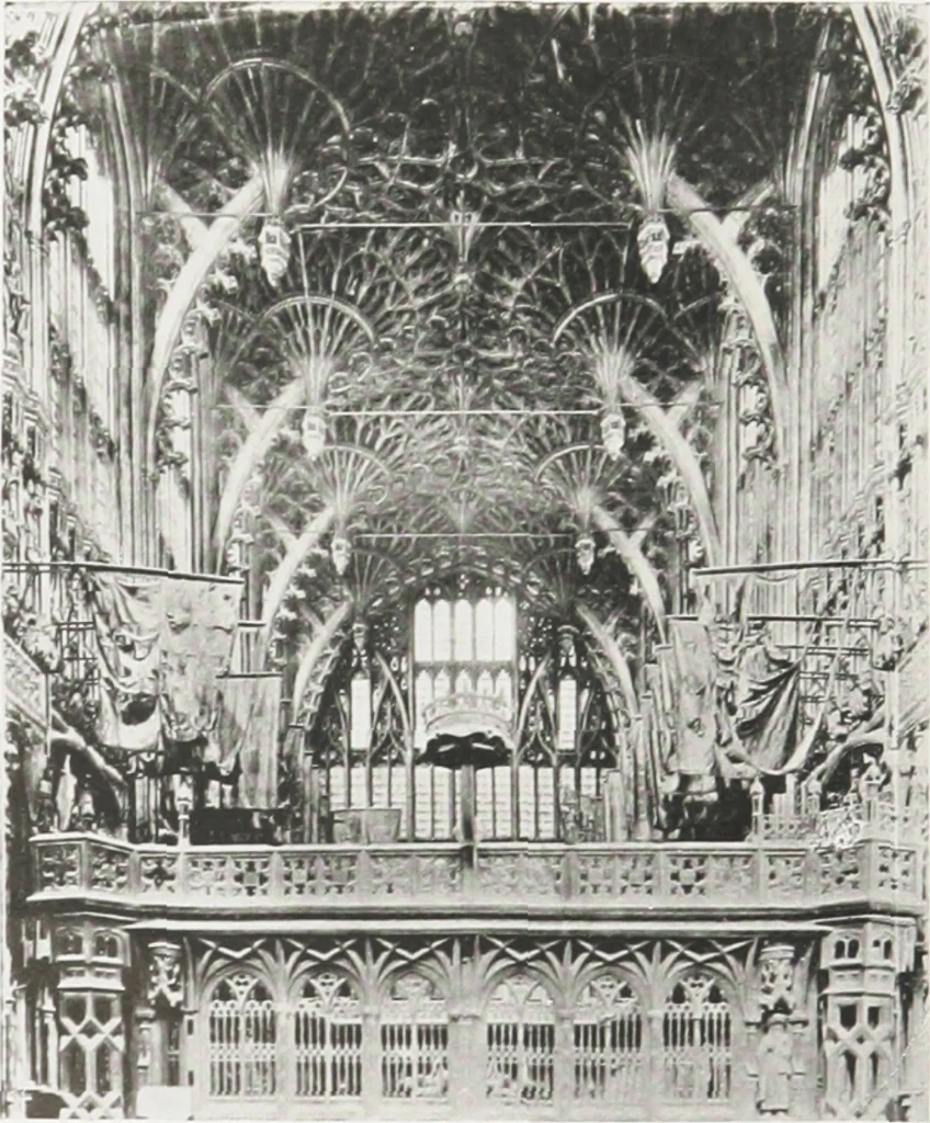 An illustration from Early renaissance architecture in England : a historical and descriptive account of the Tudor, Elizabethan, and Jacobean periods, 1500-1625 : for the use of students and others, 1914, leaf 35