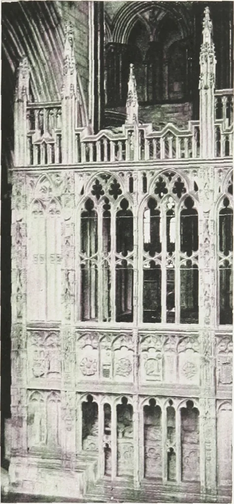 An illustration from Early renaissance architecture in England : a historical and descriptive account of the Tudor, Elizabethan, and Jacobean periods, 1500-1625 : for the use of students and others, 1914, leaf 36