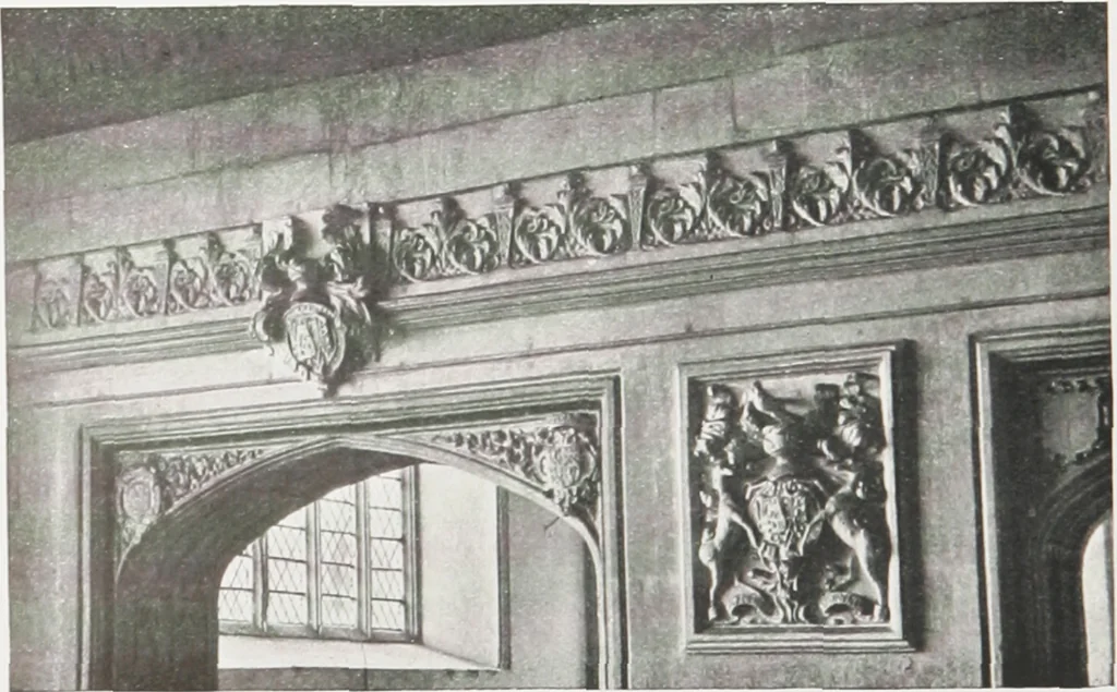 An illustration from Early renaissance architecture in England : a historical and descriptive account of the Tudor, Elizabethan, and Jacobean periods, 1500-1625 : for the use of students and others, 1914, leaf 51