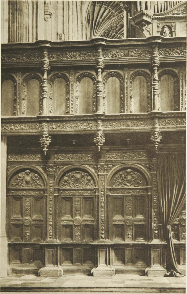 An illustration from Early renaissance architecture in England : a historical and descriptive account of the Tudor, Elizabethan, and Jacobean periods, 1500-1625 : for the use of students and others, 1914, leaf 58