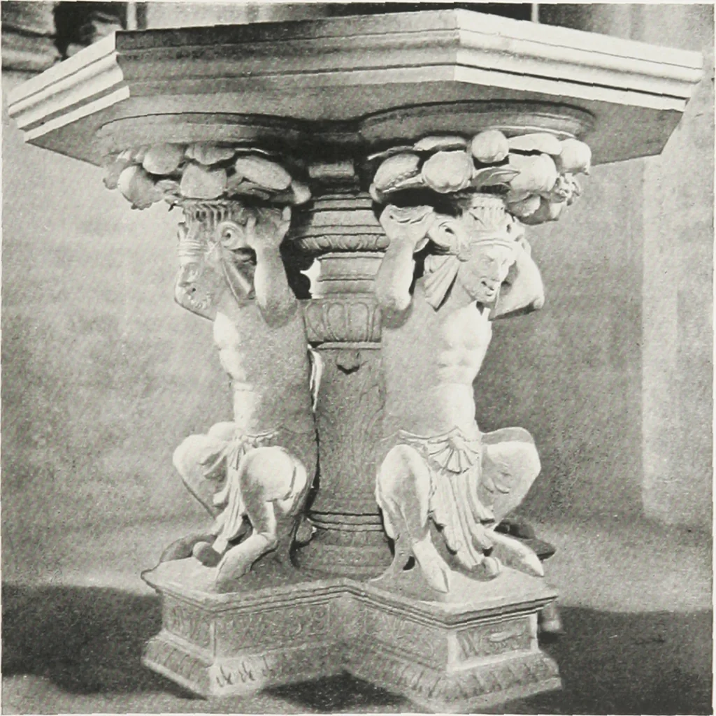 An illustration from Early renaissance architecture in England : a historical and descriptive account of the Tudor, Elizabethan, and Jacobean periods, 1500-1625 : for the use of students and others, 1914, leaf 64