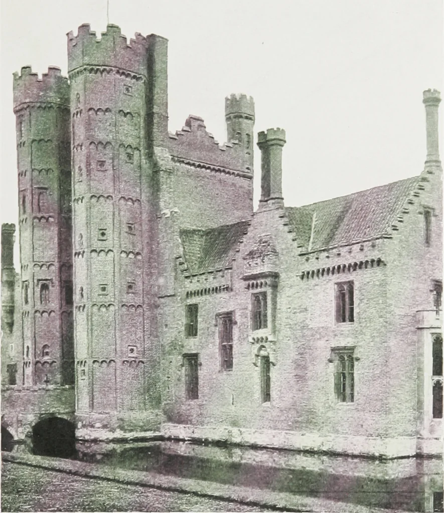 An illustration from Early renaissance architecture in England : a historical and descriptive account of the Tudor, Elizabethan, and Jacobean periods, 1500-1625 : for the use of students and others, 1914, leaf 74