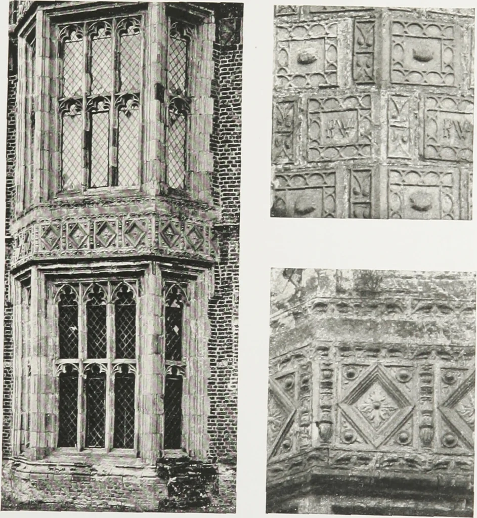 An illustration from Early renaissance architecture in England : a historical and descriptive account of the Tudor, Elizabethan, and Jacobean periods, 1500-1625 : for the use of students and others, 1914, leaf 82