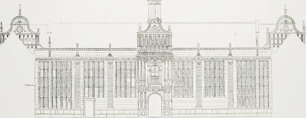 An illustration from Early renaissance architecture in England : a historical and descriptive account of the Tudor, Elizabethan, and Jacobean periods, 1500-1625 : for the use of students and others, 1914, leaf 95