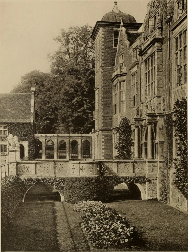 An illustration from Early renaissance architecture in England; a historical and descriptive account of the Tudor, Elizabethan, and Jacobean periods, 1500-1625, for the use of students and others, 1914, leaf 10