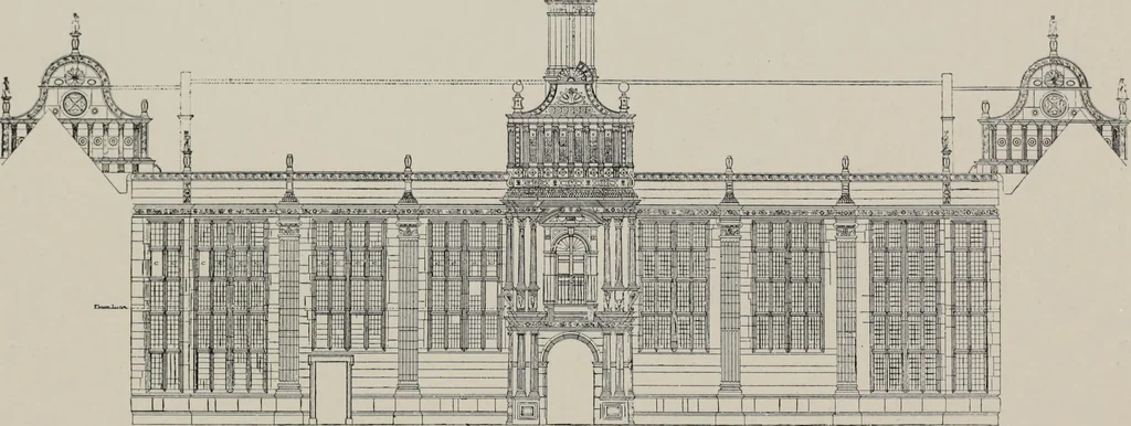 An illustration from Early renaissance architecture in England; a historical and descriptive account of the Tudor, Elizabethan, and Jacobean periods, 1500-1625, for the use of students and others, 1914, leaf 101