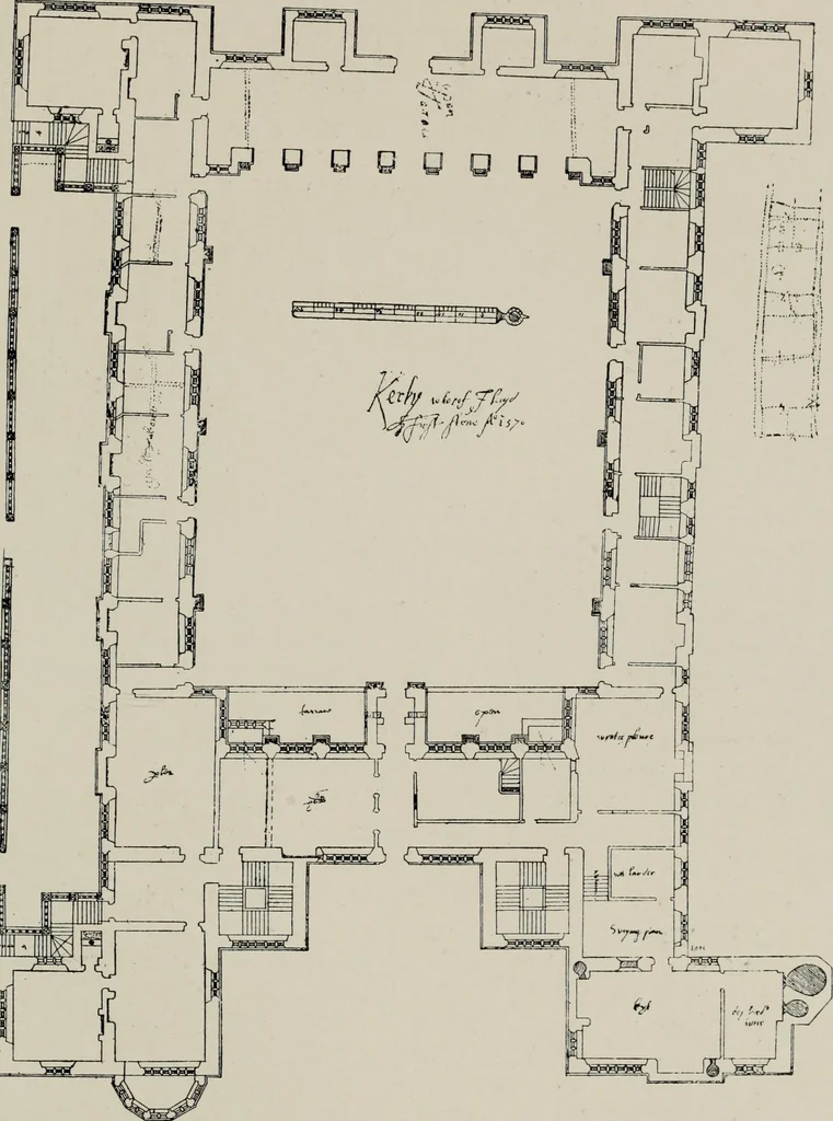 An illustration from Early renaissance architecture in England; a historical and descriptive account of the Tudor, Elizabethan, and Jacobean periods, 1500-1625, for the use of students and others, 1914, leaf 104