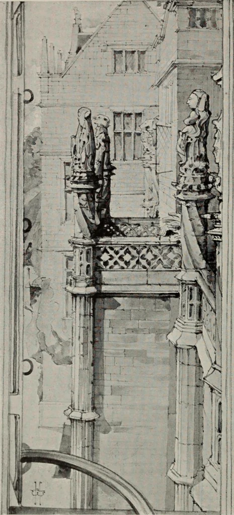 An illustration from Early renaissance architecture in England; a historical and descriptive account of the Tudor, Elizabethan, and Jacobean periods, 1500-1625, for the use of students and others, 1914, leaf 112