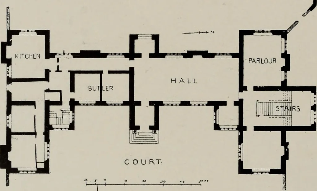An illustration from Early renaissance architecture in England; a historical and descriptive account of the Tudor, Elizabethan, and Jacobean periods, 1500-1625, for the use of students and others, 1914, leaf 116