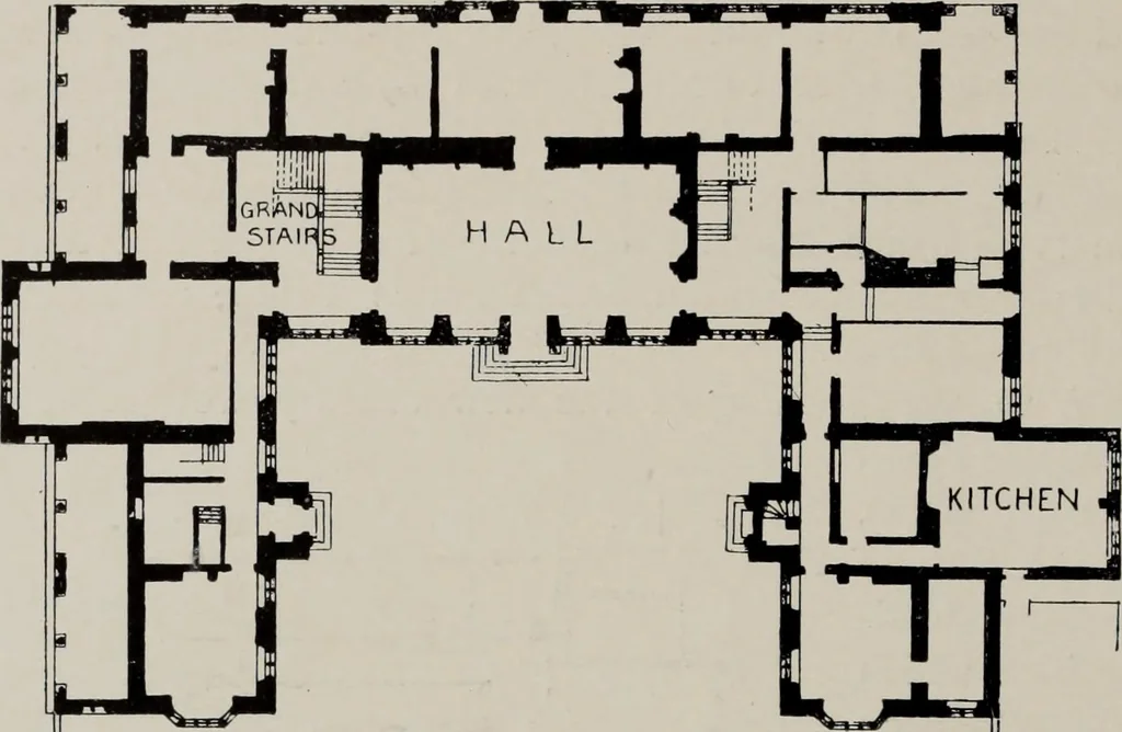 An illustration from Early renaissance architecture in England; a historical and descriptive account of the Tudor, Elizabethan, and Jacobean periods, 1500-1625, for the use of students and others, 1914, leaf 118
