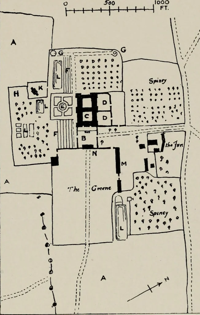 An illustration from Early renaissance architecture in England; a historical and descriptive account of the Tudor, Elizabethan, and Jacobean periods, 1500-1625, for the use of students and others, 1914, leaf 123