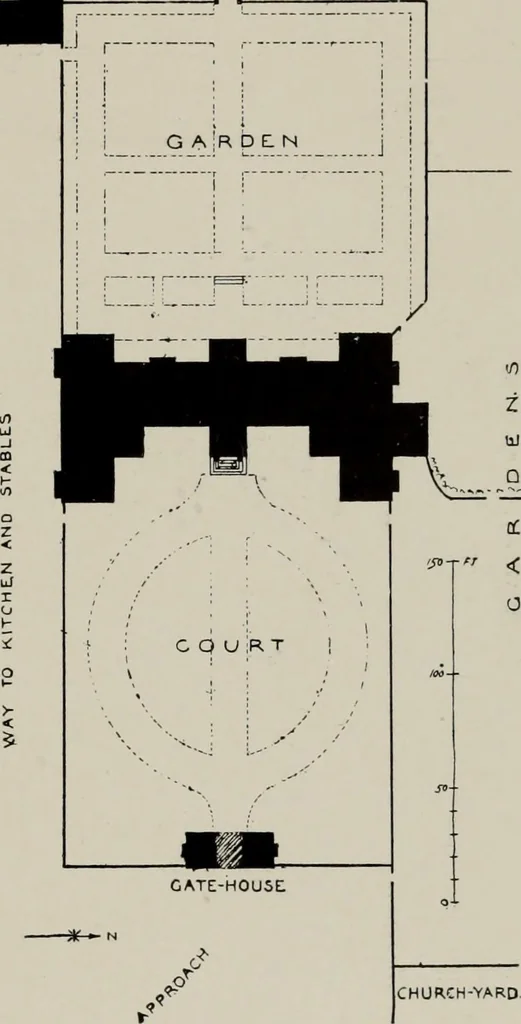 An illustration from Early renaissance architecture in England; a historical and descriptive account of the Tudor, Elizabethan, and Jacobean periods, 1500-1625, for the use of students and others, 1914, leaf 125
