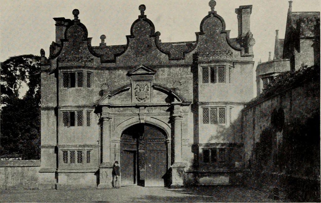 An illustration from Early renaissance architecture in England; a historical and descriptive account of the Tudor, Elizabethan, and Jacobean periods, 1500-1625, for the use of students and others, 1914, leaf 127