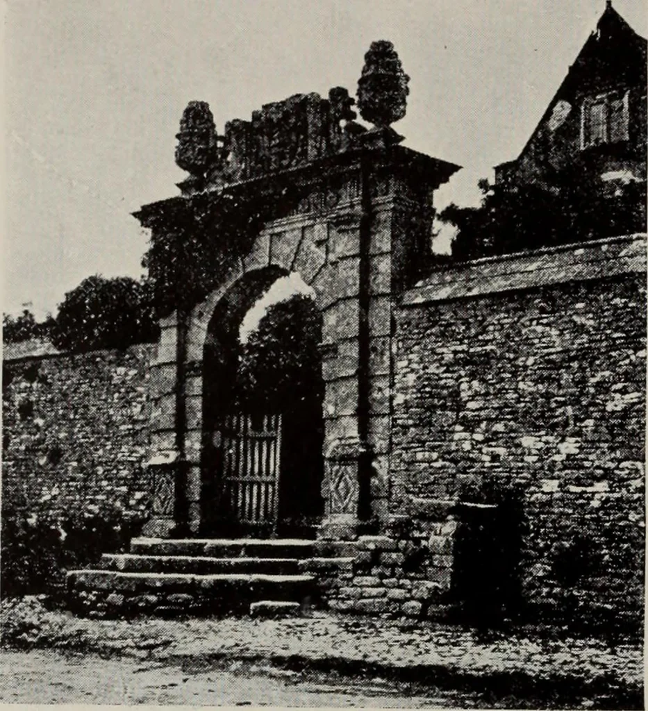 An illustration from Early renaissance architecture in England; a historical and descriptive account of the Tudor, Elizabethan, and Jacobean periods, 1500-1625, for the use of students and others, 1914, leaf 128