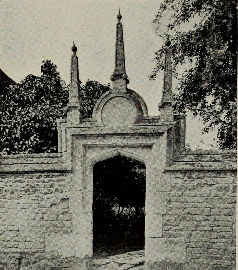 An illustration from Early renaissance architecture in England; a historical and descriptive account of the Tudor, Elizabethan, and Jacobean periods, 1500-1625, for the use of students and others, 1914, leaf 129