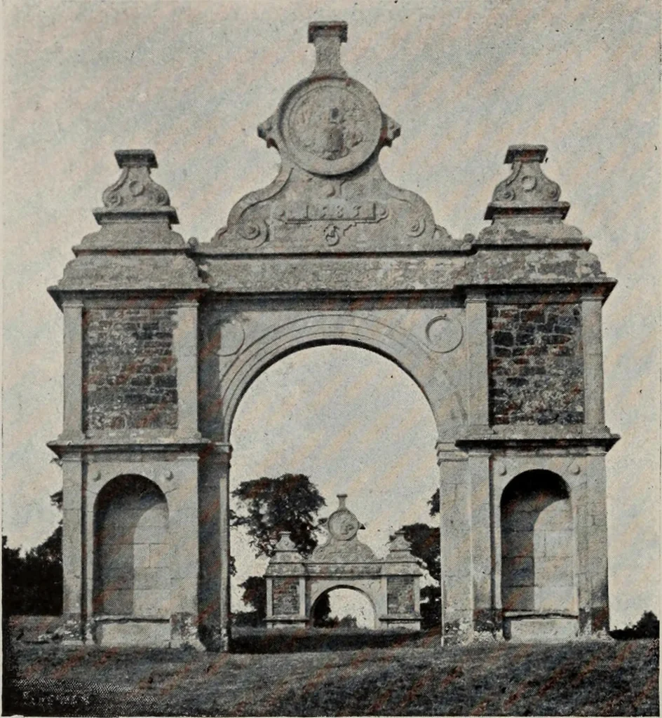 An illustration from Early renaissance architecture in England; a historical and descriptive account of the Tudor, Elizabethan, and Jacobean periods, 1500-1625, for the use of students and others, 1914, leaf 130