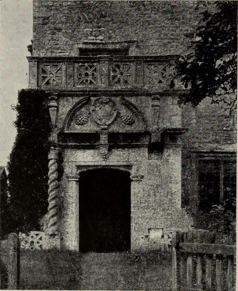 An illustration from Early renaissance architecture in England; a historical and descriptive account of the Tudor, Elizabethan, and Jacobean periods, 1500-1625, for the use of students and others, 1914, leaf 132