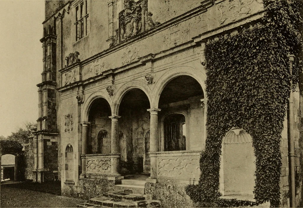 An illustration from Early renaissance architecture in England; a historical and descriptive account of the Tudor, Elizabethan, and Jacobean periods, 1500-1625, for the use of students and others, 1914, leaf 139